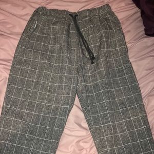 Forever 21 Grey Plaid Pants